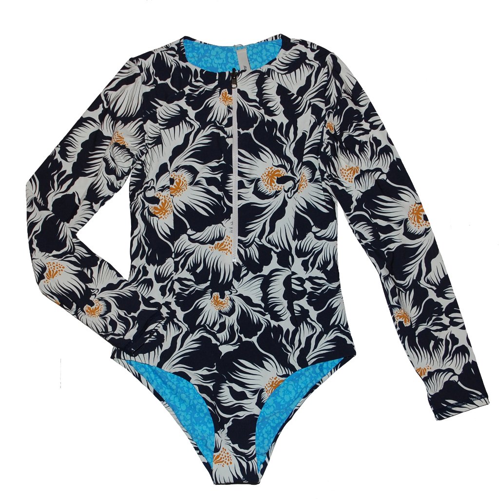 Nwt Maaji Women's One Piece Surf Floral Paddle Suit Long Sleeve